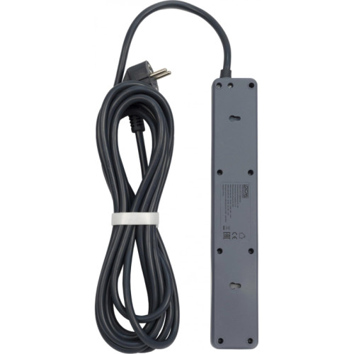 Сетевой фильтр Powercom SP-01 USB2A1CW 3,0М 3.0м (4 розетки) белый/серый (коробка)
