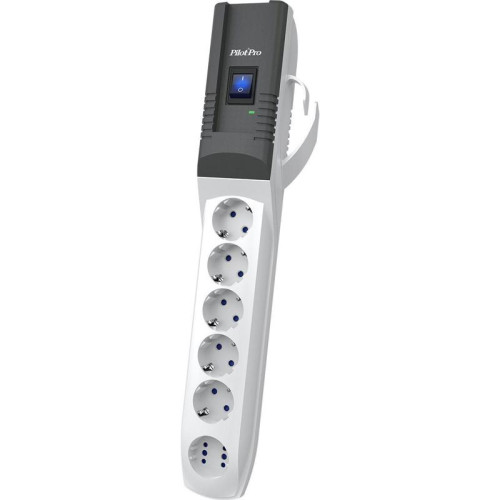 Сетевой фильтр Pilot PRO 2023 5м (6 розеток) серый (коробка)