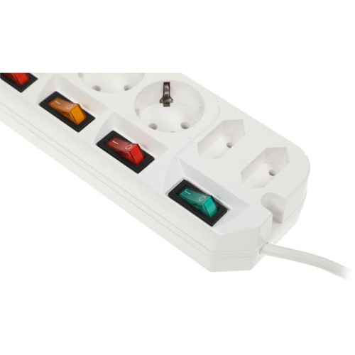 Сетевой удлинитель Most A10 5м (6 розеток) белый (пакет ПЭ)