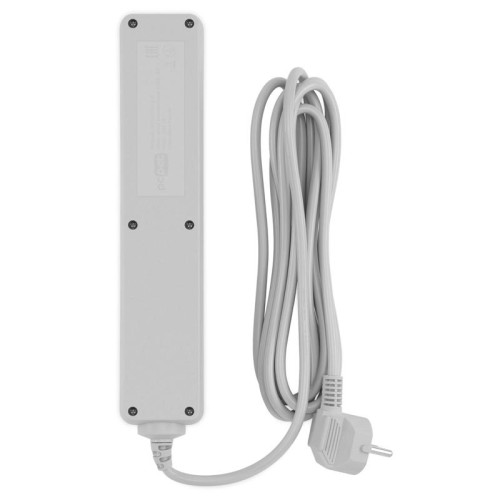 Сетевой фильтр PC Pet AP01006-3-G 3м (5 розеток) серый (пакет ПЭ)