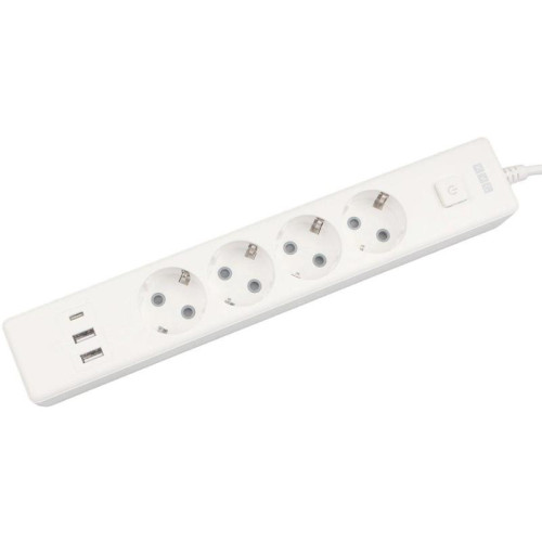 Сетевой удлинитель Powercube PC-6-2M 1.9м (4 розетки) белый (коробка)