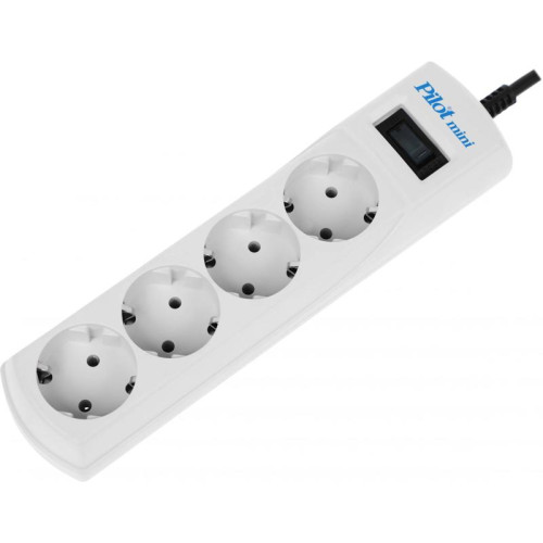 Сетевой фильтр Pilot mini 5м (4 розетки) белый (коробка)