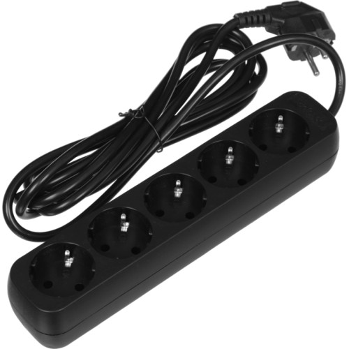 Power supply grounded Defender M530 3.0 m, 5 outlets, black Power supply grounded Defender M530 3.0 m, 5 outlets, black