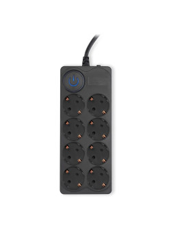 Сетевой фильтр Ippon BK-8-EU-5-10-B 5м (8 розеток) черный (коробка)