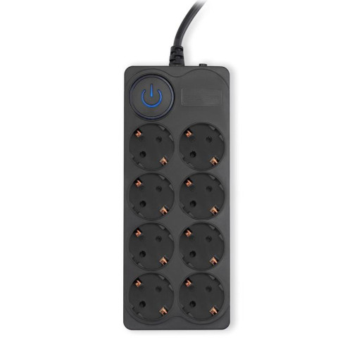 Сетевой фильтр Ippon BK-8-EU-5-10-B 5м (8 розеток) черный (коробка)