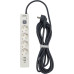 Сетевой фильтр Powercom SP-01 USB2A1CW 3,0М 3.0м (4 розетки) белый/серый (коробка)