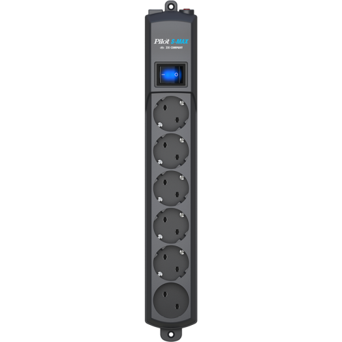 Сетевой фильтр Pilot S Max (5 евро + 1GP), 15А/3.5кВа, автомат, 1.8 м, графит/ Surge protector Pilot S Max (5 euros + 1GP), 15A/3.5kVA, automatic, 1.8 m, graphite Сетевой фильтр Pilot S Max (5 евро + 1GP), 15А/3.5кВа, автомат, 1.8 м, графит/ Surge protector Pilot S Max (5 euros + 1GP), 15A/3.5kVA, automatic, 1.8 m, graphite