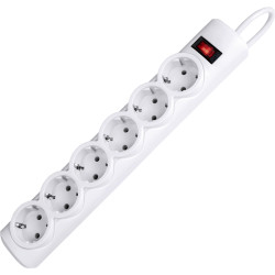 Сетевой фильтр Defender DFS 151 1,8 м, белый, 6 розеток/ Surge Protector Defender DFS 151 1,8m, white, 6 outlets