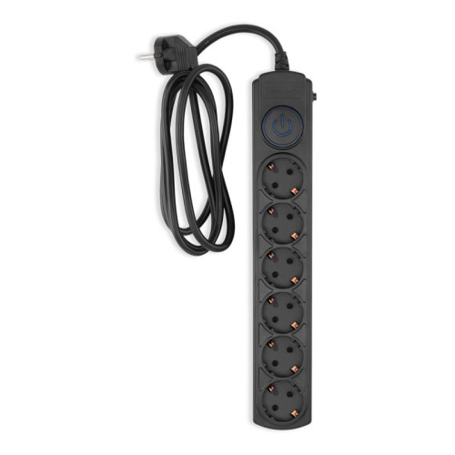 Сетевой фильтр Ippon BK-6-EU-1.8-16-B 1.8м (6 розеток) черный (коробка)