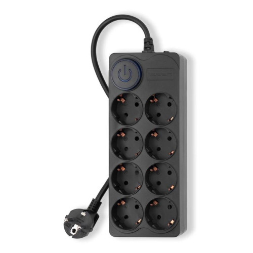 Сетевой фильтр Ippon BK-8-EU-3-10-B 3м (8 розеток) черный (коробка)