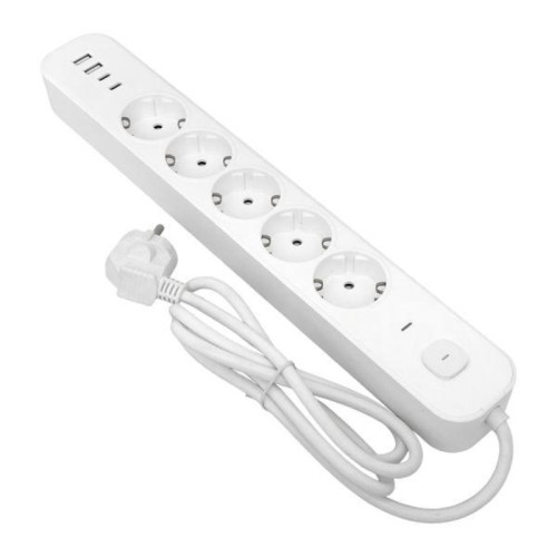 Удлинитель/ Удлинитель LUX 5 гнезд 2USB 2,4А+2type-C 3 метра 1,5мм2