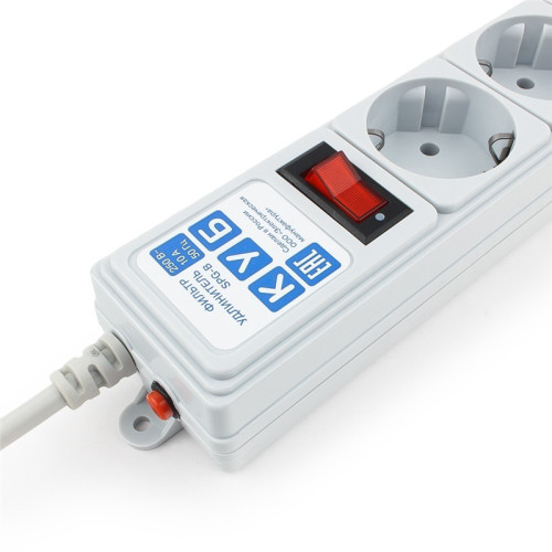 Surge protector Power Cube B 1.9 m 5 outlets (gray) 10A / 2.2kW