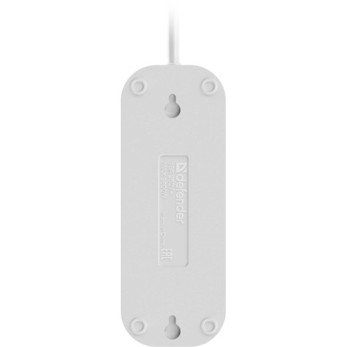 Сетевой удлинитель Defender R330 2м (3 розетки) белый (пакет ПЭ)
