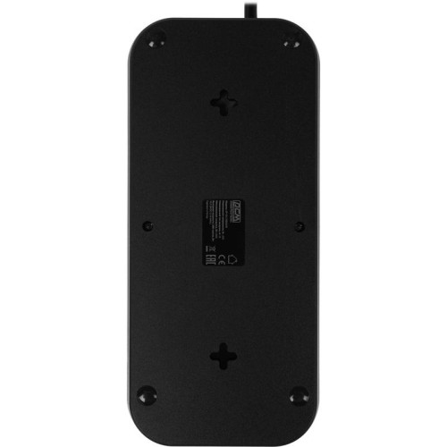Сетевой фильтр Powercom SP-08 USB03AB 1.8м 1.8м (8 розеток) черный (коробка)