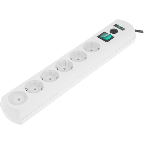 Сетевой фильтр Most RG 2м (6 розеток) белый (коробка)