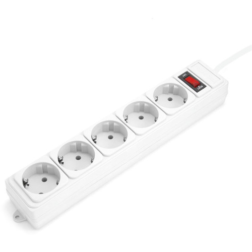 Сетевой фильтр Power Cube PG-B 5м 5 розеток (белый) 10А/2,2кВт/ Surge protector Power Cube PG-B 5m 5 outlets (white) 10A/2.2kW