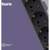 Сетевой фильтр Buro 600SH-16-3-B 3м (6 розеток) черный (коробка)