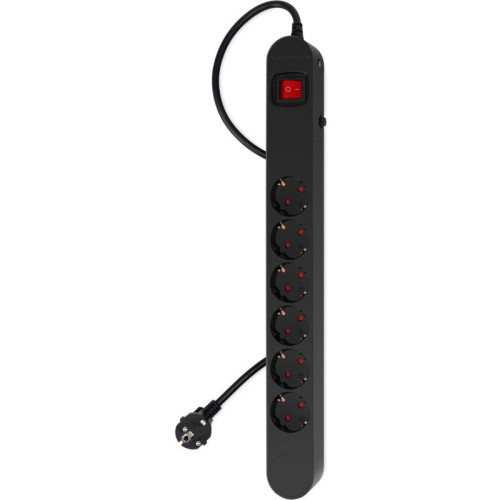 Сетевой фильтр Ippon NF-EU-3-16 3м (6 розеток) черный (коробка)