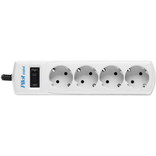Сетевой фильтр Pilot mini 7м (4 розетки) белый (коробка)