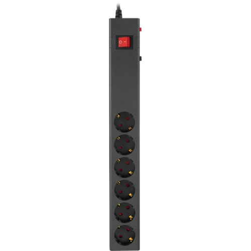 Сетевой фильтр Buro 600SE-3-B 3м (6 розеток) черный (коробка)