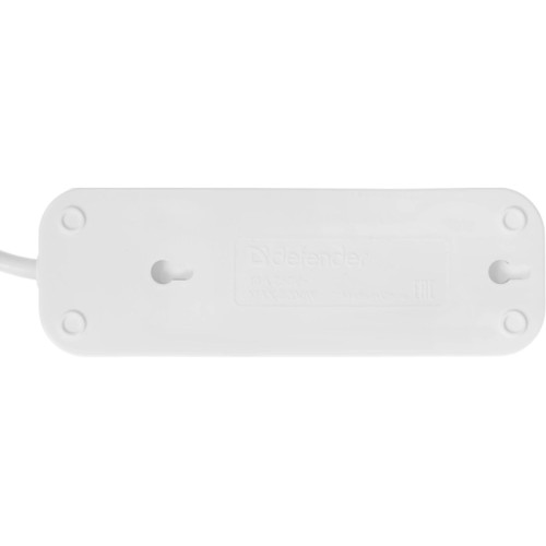 Сетевой удлинитель Defender B230 5м (3 розетки) белый (пакет ПЭ)