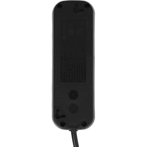 Сетевой удлинитель Defender M318 1.8м (3 розетки) черный (коробка)