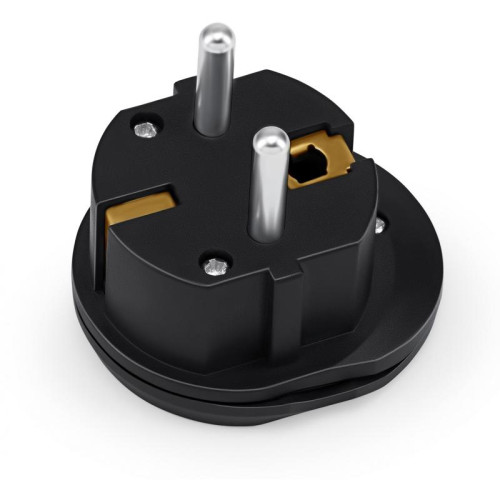 Адаптер-переходник Buro BU-PA01-B (1 розетка) черный (пакет ПЭ)