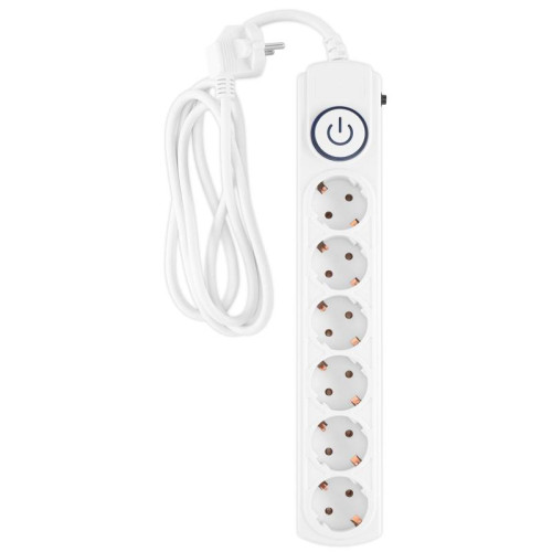 Сетевой фильтр Ippon BK-6-EU-1.8-10-W 1.8м (6 розеток) белый (коробка)