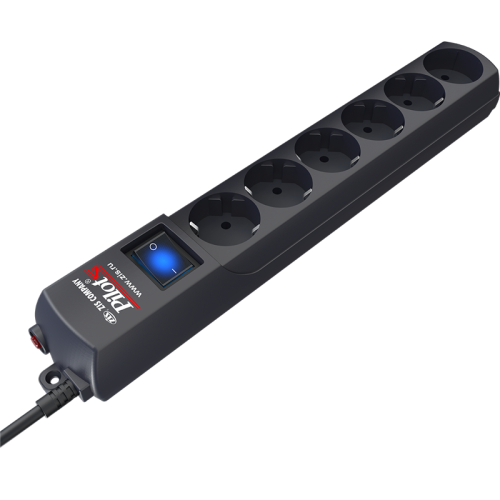 Сетевой фильтр Pilot S 6 розеток (5 евро + 1 без заземления) 3 м, графит/ Pilot S surge protector 6 outlets (EUR 5 + 1 without grounding) 3 m, graphite Сетевой фильтр Pilot S 6 розеток (5 евро + 1 без заземления) 3 м, графит/ Pilot S surge protector 6 outlets (EUR 5 + 1 without grounding) 3 m, graphite
