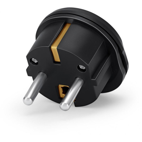 Адаптер-переходник Buro BU-PA01-B (1 розетка) черный (пакет ПЭ)