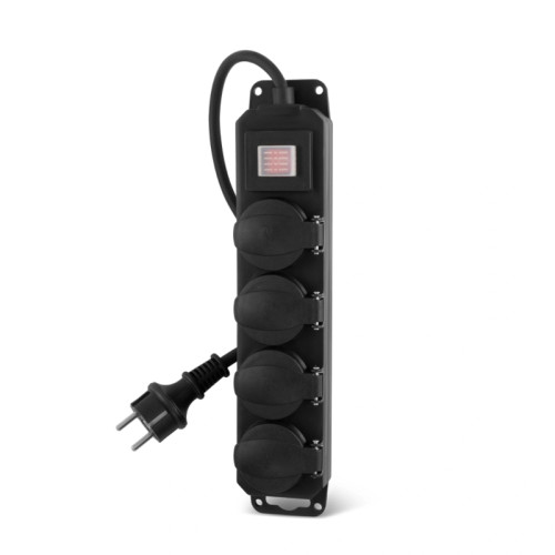Сетевой фильтр Buro 400MDP-3-B 3м (4 розетки) черный (коробка)