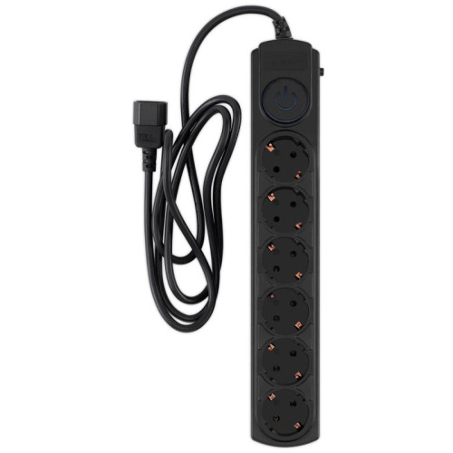 Сетевой фильтр Ippon BK-6-UPS-1.8-10-B 1.8м (6 розеток) черный (коробка)