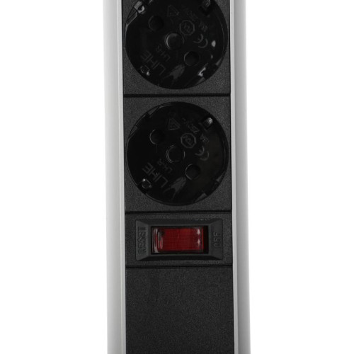 Сетевой разветвитель Premier 3R USB 1.8м (3 розетки) серый (коробка)