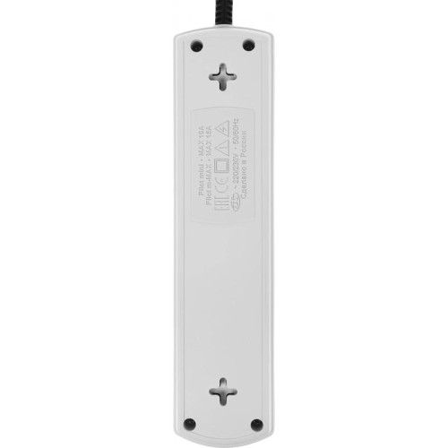 Сетевой фильтр Pilot mini 5м (4 розетки) белый (коробка)