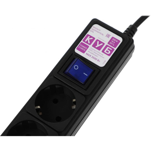 Сетевой фильтр Powercube SPG6-B-5M 5м (6 розеток) черный (коробка)