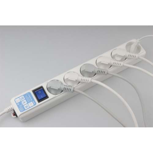 Фильтр-удлинитель Power Cube PRO, 5,0 м 6 розеток, LC контур, 16А/3,5кВт