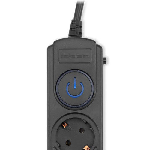 Сетевой фильтр Ippon BK-6-EU-3-16-B 3м (6 розеток) черный (коробка)