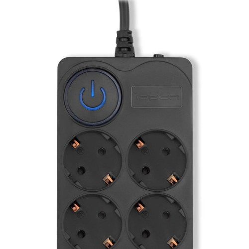 Сетевой фильтр Ippon BK-8-EU-5-10-B 5м (8 розеток) черный (коробка)