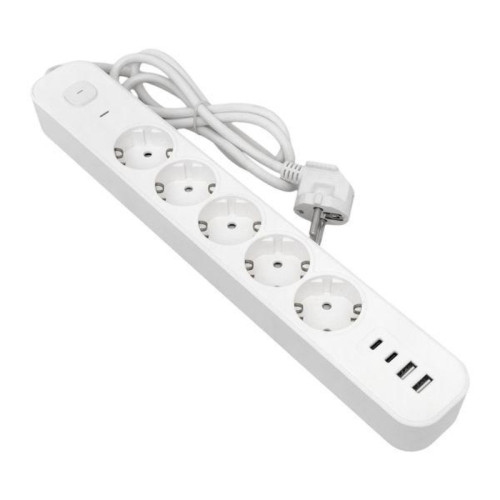 Удлинитель/ Удлинитель LUX 5 гнезд 2USB 2,4А+2type-C 3 метра 1,5мм2