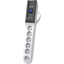 Сетевой фильтр Pilot Pro GP 6 розеток (5 евро + 1Gadget Parking) 3 м, автомат защиты/ Surge protector Pilot PRO GP 6 outlets (5 euro + 1 without ground) 10A / 2.2kVt, 3m, automatic circuit-breaker
