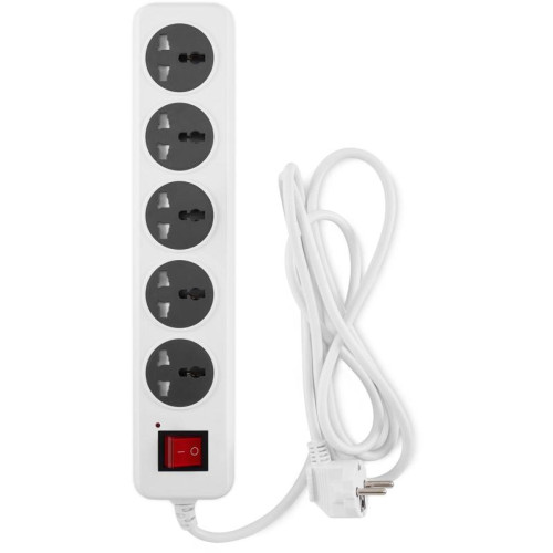 Сетевой фильтр Buro 500UNH-3-WG 3м (5 розеток) белый/серый (коробка)