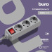Сетевой фильтр Buro 300SL-1-G 1м (3 розетки) серый (пакет ПЭ) Сетевой фильтр Buro 300SL-1-G 1м (3 розетки) серый (пакет ПЭ)