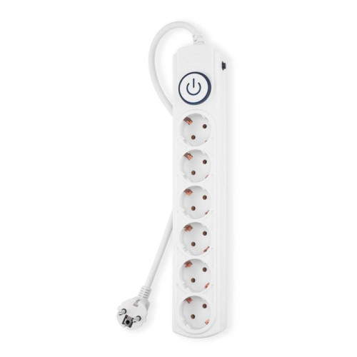 Сетевой фильтр Ippon BK-6-EU-1.8-16-W 1.8м (6 розеток) белый (коробка)