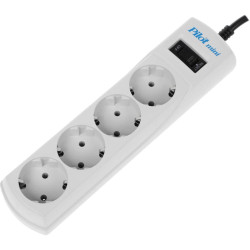 Сетевой фильтр Pilot mini 10м (4 розетки) белый (коробка)
