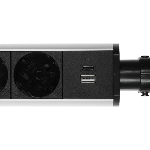 Сетевой разветвитель Premier 3R USB 1.8м (3 розетки) серый (коробка)