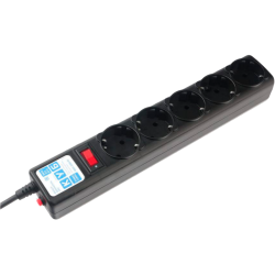 Surge protector Power Cube 3.0 m 5 outlets (Black graffite) 10A / 2.2kW