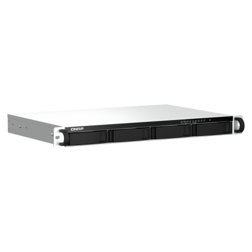 Сетевое хранилище без дисков/ SMB QNAP TS-464eU-8G NAS 4 HDD trays, rackmount 1U, 1 PSU. 4-core Intel Celeron N5105/N5095 2.0-2.9 GHz, 8 GB RAM, 2x2.5GbE, 2xUSB 3.2 Gen 2 (10Gbps), 2xUSB 2.0, 1xHDMI, 2xM.2 PCIe Gen 3 x1 slots , W/o rail kit RAIL-B02