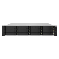 Сетевое хранилище без дисков/ SMB QNAP TS-1232PXU-RP-4G 12-Bay quad-core 64-bit AL324 1.7 GHz rackmount NAS with 250W redundant PSU, 4GB DDR4 UDIMM RAM (max 1x16GB), SATA 6Gb/s, 2x 10GbE SFP+ LAN, 2x2.5 GbE LAN, 1x PCIe Gen2 x2 slot. W/o RAIL-B02