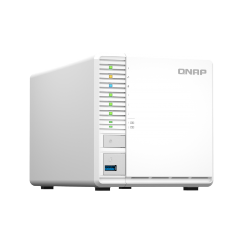 Сетевое хранилище без дисков/ SMB QNAP TS-364-8G NAS 3 HDD, 4-core Intel Celeron N5105/N5095 2.0 up to 2.9 GHz, 8 GB RAM (1x8 GB) up to 16 GB (2x8GB), 2.5 Gigabit Ethernet, 2xUSB 3.2 Gen 2 (10Gbps), 1xUSB 3.2 Gen 1, 2xM.2 PCIe Gen 3 x2 slots