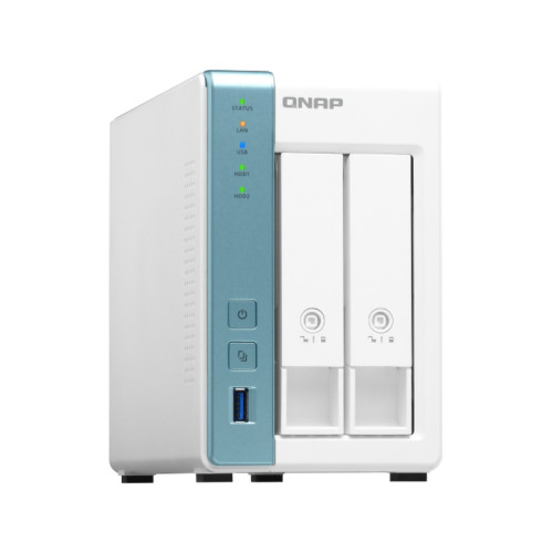 Сетевое хранилище без дисков/ SMB QNAP TS-231P3-4G NAS, 2 trays 3,5